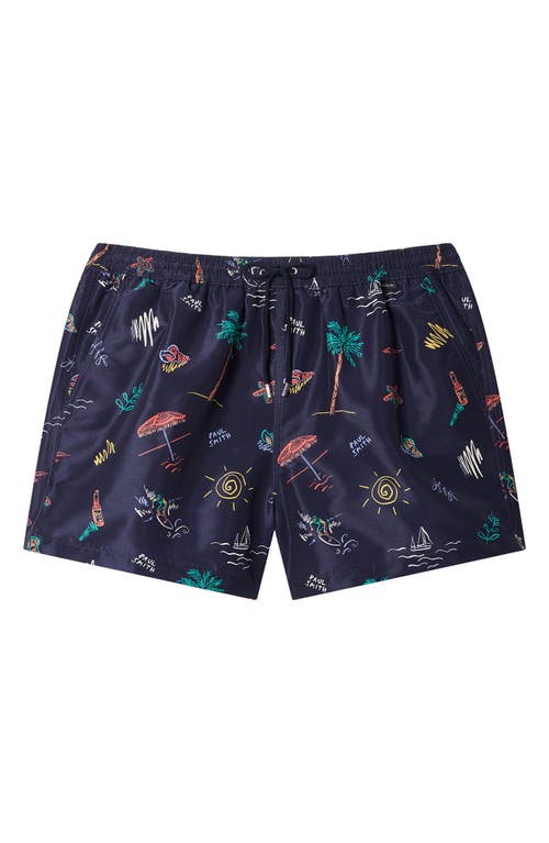 PS Paul Smith PS Paul Smith Beach Scene Swim Trunks