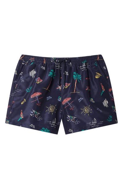 PS Paul Smith PS Paul Smith Beach Scene Swim Trunks