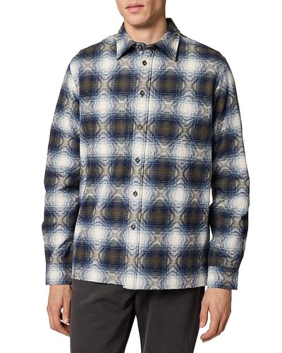 Ps Paul Smith Ps Paul Smith Petrol Medallion Cotton Shirt