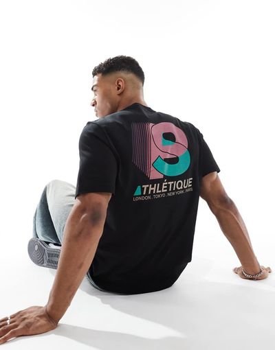 PS Paul Smith PS Paul Smith regular fit athletic logo t-shirt in black