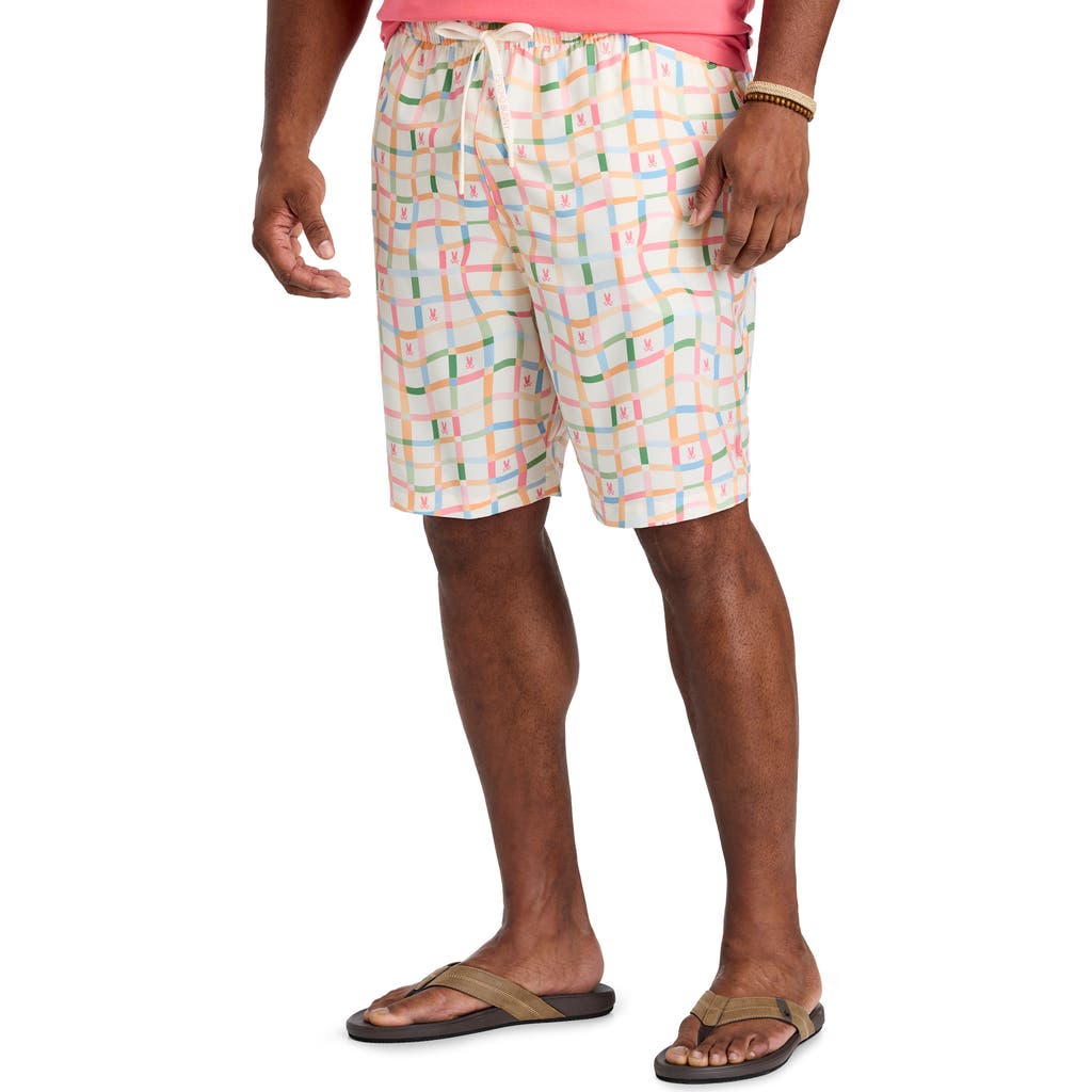 Psycho Bunny Psycho Bunny Big & Tall Atlas All Over Patterned Swim Trunks