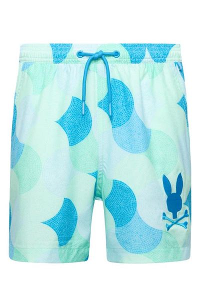 Psycho Bunny Psycho Bunny Kids' Ethan Allover Print Swim Trunks