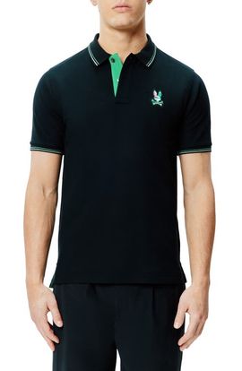 Psycho Bunny Psycho Bunny Nate Tipped Pima Cotton Piqué Polo