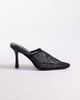 Public Desire Public Desire Ada mesh heeled mules in black - 1