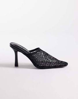 Public Desire Public Desire Ada mesh heeled mules in black