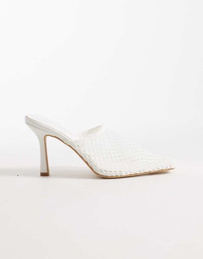 Public Desire Public Desire Ada mesh heeled mules in white