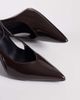 Public Desire Public Desire Allegedly pointed toe heeled pumps in brown patent - 4