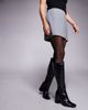 Public Desire Public Desire Apology block heel knee boots in black croc - 4