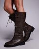 Public Desire Public Desire Arun lace up knee boots in brown - 4