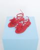 Public Desire Public Desire Becca raffia flower flat sandals in red - 2