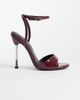 Public Desire Public Desire Brooklyn heeled sandals in burgundy patent-Red - 1
