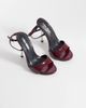 Public Desire Public Desire Brooklyn heeled sandals in burgundy patent-Red - 4