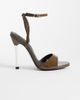 Public Desire Public Desire Brooklyn heeled sandals in taupe patent-Neutral - 1