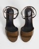 Public Desire Public Desire Brooklyn heeled sandals in taupe patent-Neutral - 4