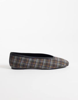 Public Desire Public Desire Caprice ballet flats in blue plaid