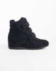 Public Desire Public Desire Carmina wedge sneakers in black suedette - 1