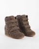 Public Desire Public Desire Carmina wedge sneakers in taupe suedette-Neutral - 2