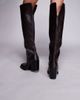 Public Desire Public Desire Carter over the knee block heeled boots in dark brown - 3