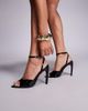 Public Desire Public Desire Caught On tie leg heeled sandals in black - 1