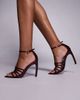 Public Desire Public Desire Corset heeled sandals in burgundy patent-Red - 1