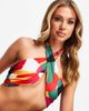 Public Desire Public Desire cross front crop top in abstract print-Multi - 3