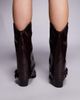 Public Desire Public Desire Diego foldover mid ankle boots in burgundy-Red - 3
