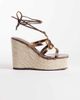 Public Desire Public Desire Dorothy espadrille wedge sandals in bronze-Brown - 1