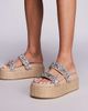 Public Desire Public Desire Duchess Update raffia sandals with embellished straps-Neutral - 1