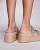 Public Desire Public Desire Duchess Update raffia sandals with embellished straps-Neutral - 2
