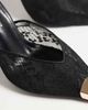 Public Desire Public Desire Edie heeled pumps with gold-tone toe caps in black lace - 3