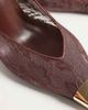 Public Desire Public Desire Edie heeled pumps with gold-tone toe caps in brown lace - 2