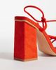 Public Desire Public Desire Elira tie leg block heeled sandals in red - 4