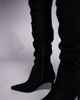 Public Desire Public Desire Ellen pointed toe heeled knee boots in black faux suede - 3