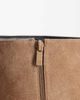 Public Desire Public Desire Emery foldover knee boots in tan suedette-Brown - 3