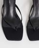 Public Desire Public Desire Everlast kitten heel toe thong sandals in black satin - 3