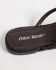Public Desire Public Desire Farron flat sandals with faux-stone appliqué in chocolate brown - 4