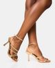 Public Desire Public Desire Free Spirit strappy mid heels in gold - 1