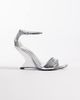 Public Desire Public Desire heeled wedge sandals in silver - 1