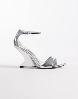 Public Desire Public Desire heeled wedge sandals in silver