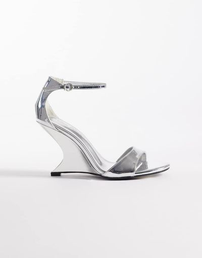 Public Desire Public Desire heeled wedge sandals in silver