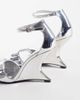 Public Desire Public Desire heeled wedge sandals in silver - 2