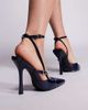 Public Desire Public Desire Idol pointed toe heeled shoes in navy patent - 2