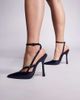 Public Desire Public Desire Idol pointed toe heeled shoes in navy patent - 4