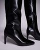 Public Desire Public Desire Jenny pointed toe heeled knee boots in black PU - 4
