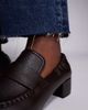 Public Desire Public Desire Kelsy block heel loafers in brown - 4