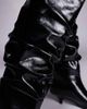 Public Desire Public Desire La Dolce Vita ruched kitten heel knee boots in black - 3