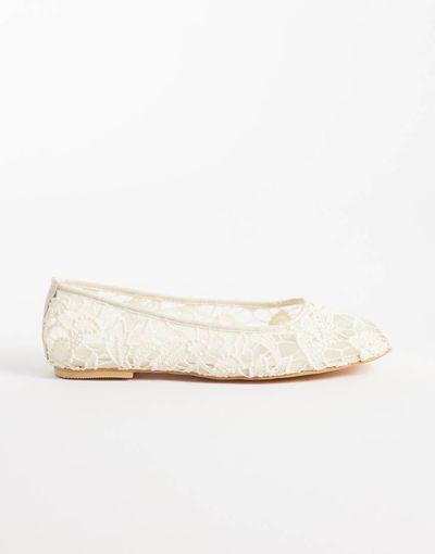 Public Desire Public Desire Leola lace ballet flats in off white