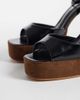 Public Desire Public Desire Letitia platform heeled sandals in black and brown suedette - 3