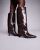 Public Desire Public Desire Lola kitten heel knee boots in brown - 2