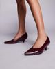 Public Desire Public Desire Lunch Date low heel pumps in burgundy-Red - 1